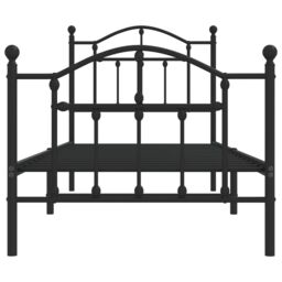 Berkfield Home Metal Bed Frame with Headboard & Footboard Black 80x200 cm - thumbnail 5