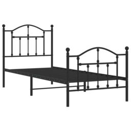 Berkfield Home Metal Bed Frame with Headboard & Footboard Black 80x200 cm - thumbnail 4