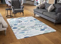 Benjamin Tate Design Winter Branches & Leaves Rug in Natural - Size: Large - thumbnail 2