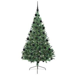 Berkfield Home Beautiful Artificial Pre-lit Christmas Tree Green 210 cm PVC
