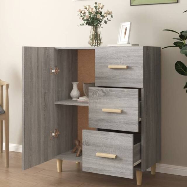 Berkfield Home Sideboard Grey Sonoma 69.5x34x90 cm Engineered Wood - image 1