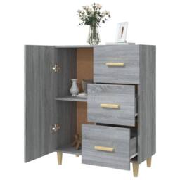 Berkfield Home Sideboard Grey Sonoma 69.5x34x90 cm Engineered Wood - thumbnail 4