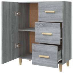 Berkfield Home Sideboard Grey Sonoma 69.5x34x90 cm Engineered Wood - thumbnail 7