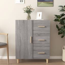 Berkfield Home Sideboard Grey Sonoma 69.5x34x90 cm Engineered Wood - thumbnail 2