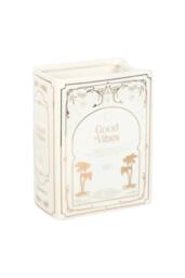KDMD White Book-Shaped Ceramic Vase - Elegant Home Decor for Book Lovers - thumbnail 2