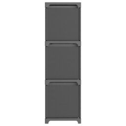 Berkfield Home 9-Cube Display Shelf with Boxes Grey 103x30x107.5 cm Fabric - thumbnail 3