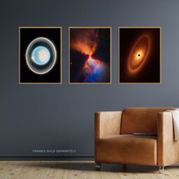 Artery8 Wall Art Print Pack of 3 NASA James Webb Images Zoomed in Uranus Fomalhaut Fiery Hourglass Protostar Large Poster Set - thumbnail 4