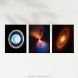 Artery8 Wall Art Print Pack of 3 NASA James Webb Images Zoomed in Uranus Fomalhaut Fiery Hourglass Protostar Large Poster Set - thumbnail 3