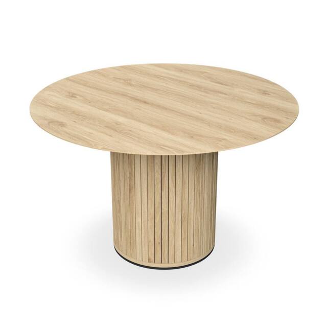 More4Homes Arlo Round Dining Table w Oak Legs in Light Oak - image 1