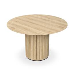 More4Homes Arlo Round Dining Table w Oak Legs in Light Oak - thumbnail 1