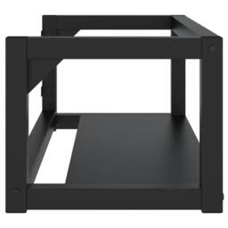 Berkfield Home Wall-mounted Bathroom Washbasin Frame Black 79x38x31 cm Iron - Size: 79 x 38 x 31 cm - thumbnail 4