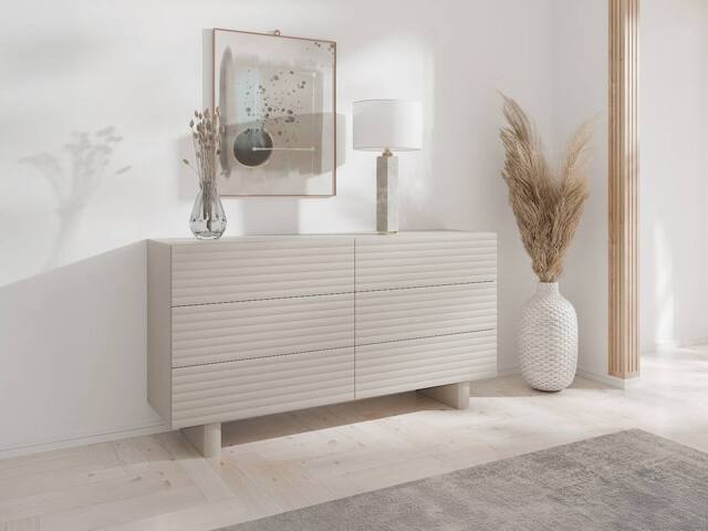 Vente-unique 6-Drawer Chest Of Drawers - MDF - Beige - LUDIMA - image 1