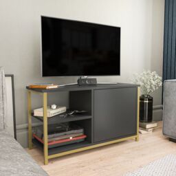 Decorotika Muskegon TV Stand TV Unit for TV's up to 63 inch in Dark Grey - thumbnail 3