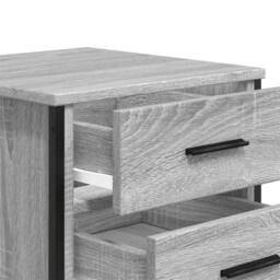 Berkfield Home Bedside Cabinets 2 pcs Grey Sonoma 40x41x40 cm Engineered Wood - Size: 40 x 41 x 40 cm - thumbnail 9