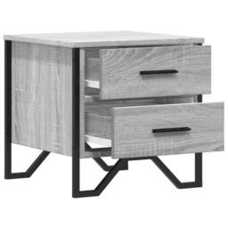 Berkfield Home Bedside Cabinets 2 pcs Grey Sonoma 40x41x40 cm Engineered Wood - Size: 40 x 41 x 40 cm - thumbnail 6