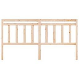Berkfield Home Bed Headboard 186x4x100 cm Solid Wood Pine in Brown - Size: 186 x 4 x 100 cm - thumbnail 3