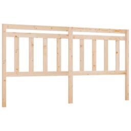 Berkfield Home Bed Headboard 186x4x100 cm Solid Wood Pine in Brown - Size: 186 x 4 x 100 cm - thumbnail 2