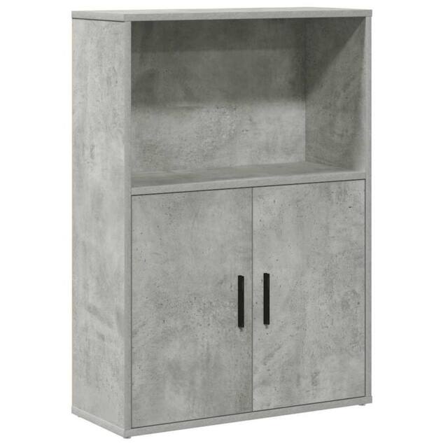Berkfield Home Bookcase Concrete Grey 60x24x85 cm Engineered Wood - Size: 60 x 24 x 85 cm - image 1