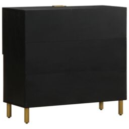 Berkfield Home Sideboard Black 80x33x75 cm Engineered Wood - Size: 80 x 33 x 75 cm - thumbnail 5