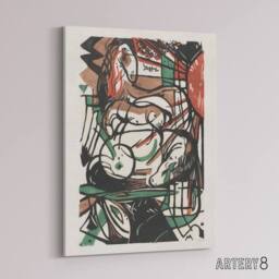 "Artery8 The Birth of Horses Abstract Franz Marc Vintage Canvas Wall Art in White - Size: W18"" x H24""" - thumbnail 2