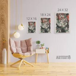 "Artery8 The Birth of Horses Abstract Franz Marc Vintage Canvas Wall Art in White - Size: W18"" x H24""" - thumbnail 4