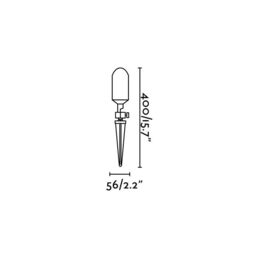 Netlighting Andy Outdoor Satin Gold Spike Lamp IP65 GU10 - thumbnail 4