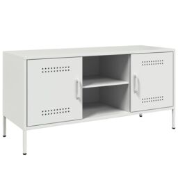 Berkfield Home TV Cabinet White 100.5x39x50.5 cm Steel - thumbnail 2