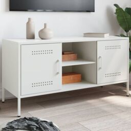 Berkfield Home TV Cabinet White 100.5x39x50.5 cm Steel