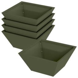 Berkfield Home Gorgeous 5 pcs Olive green 35 x 35 x 15 cm Steel - thumbnail 3