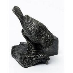 Jardinopia Blue Tit On Log Plant Pot Feet - Set of 3 - L7 x W6.5 x H8 cm in Bronze - thumbnail 2