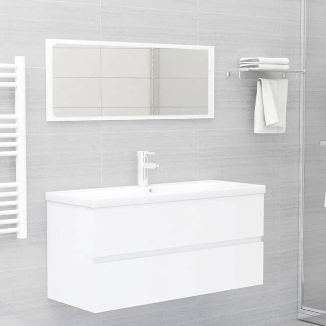 Berkfield Home Sink Cabinet with Built-in Basin White Engineered Wood - image 1