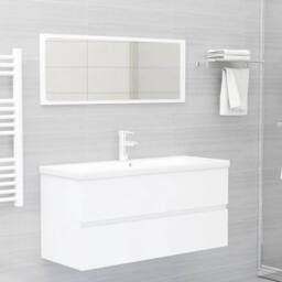 Berkfield Home Sink Cabinet with Built-in Basin White Engineered Wood