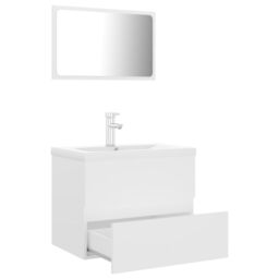 Berkfield Home Bathroom Furniture Set White Engineered Wood - thumbnail 3