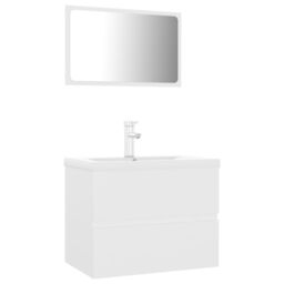 Berkfield Home Bathroom Furniture Set White Engineered Wood - thumbnail 2