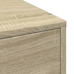 Berkfield Home Narrow Bathroom Cupboard with Wheels Sonoma Oak Engineered Wood in Light Tan - thumbnail 9