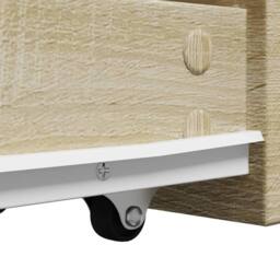 Berkfield Home Narrow Bathroom Cupboard with Wheels Sonoma Oak Engineered Wood in Light Tan - thumbnail 8