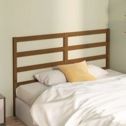 Berkfield Home Bed Headboard Honey Brown 156x4x100 cm Solid Wood Pine - Size: 156 x 4 x 100 cm - thumbnail 3