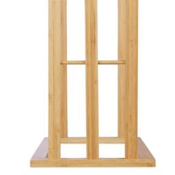EONLION Bamboo Wooden Towel Holder Free Standing Bathroom in Brown - thumbnail 5