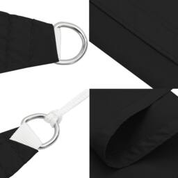 Berkfield Home Sunshade Sail Oxford Fabric Triangular 3.5x3.5x4.9 m Black - thumbnail 5