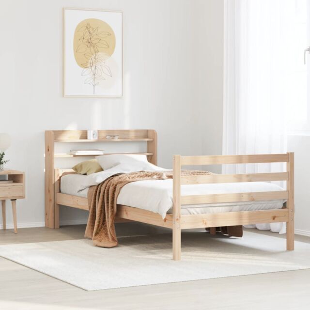 Berkfield Home Bed Frame with Headboard without Mattress 100x200 cm in Brown - image 1