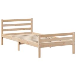 Berkfield Home Bed Frame with Headboard without Mattress 100x200 cm in Brown - thumbnail 5