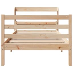 Berkfield Home Bed Frame with Headboard without Mattress 100x200 cm in Brown - thumbnail 4
