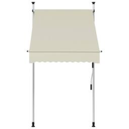 Berkfield Home Manual Retractable Awning 100 cm Cream in Beige - thumbnail 2