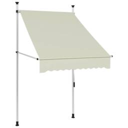 Berkfield Home Manual Retractable Awning 100 cm Cream in Beige - thumbnail 1