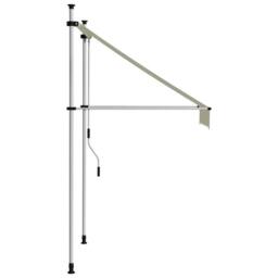 Berkfield Home Manual Retractable Awning 100 cm Cream in Beige - thumbnail 3