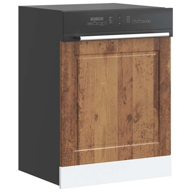 Berkfield Home Dishwasher Panel Porto Old Wood 60x1.5x67 cm Engineered Wood in Brown - image 1
