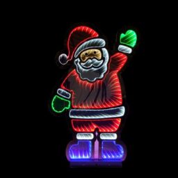 Samuel Alexander 56cm LED Infinity Christmas Light Standing Santa Decoration with Metal Base - thumbnail 3