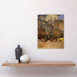 "Artery8 Frank Edwin Scott Horse Drawn Carriages Cabs Wall Art Print in Brown - Size: W12"" x H16""" - thumbnail 4