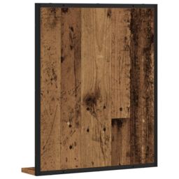 Berkfield Home Bathroom Mirror Old Wood 50x12x60 cm Engineered Wood in Brown - Size: 50 x 12 x 60 cm - thumbnail 7