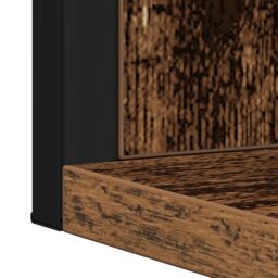 Berkfield Home Bathroom Mirror Old Wood 50x12x60 cm Engineered Wood in Brown - Size: 50 x 12 x 60 cm - thumbnail 8